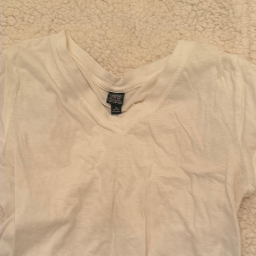 Wild Fable White V-Neck T-Shirt